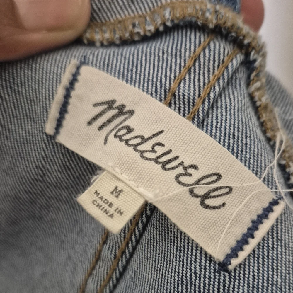 Madewell Cotton Stretch Blend Denim Skinny Jean Overalls in Jansing Wash(M)